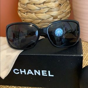 Chanel 6014 Black Logo Sunglasses